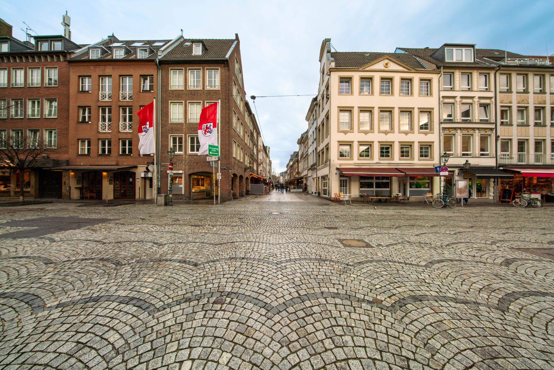 Marktplatz in der Altstadt von Düsseldorf, Deutschland