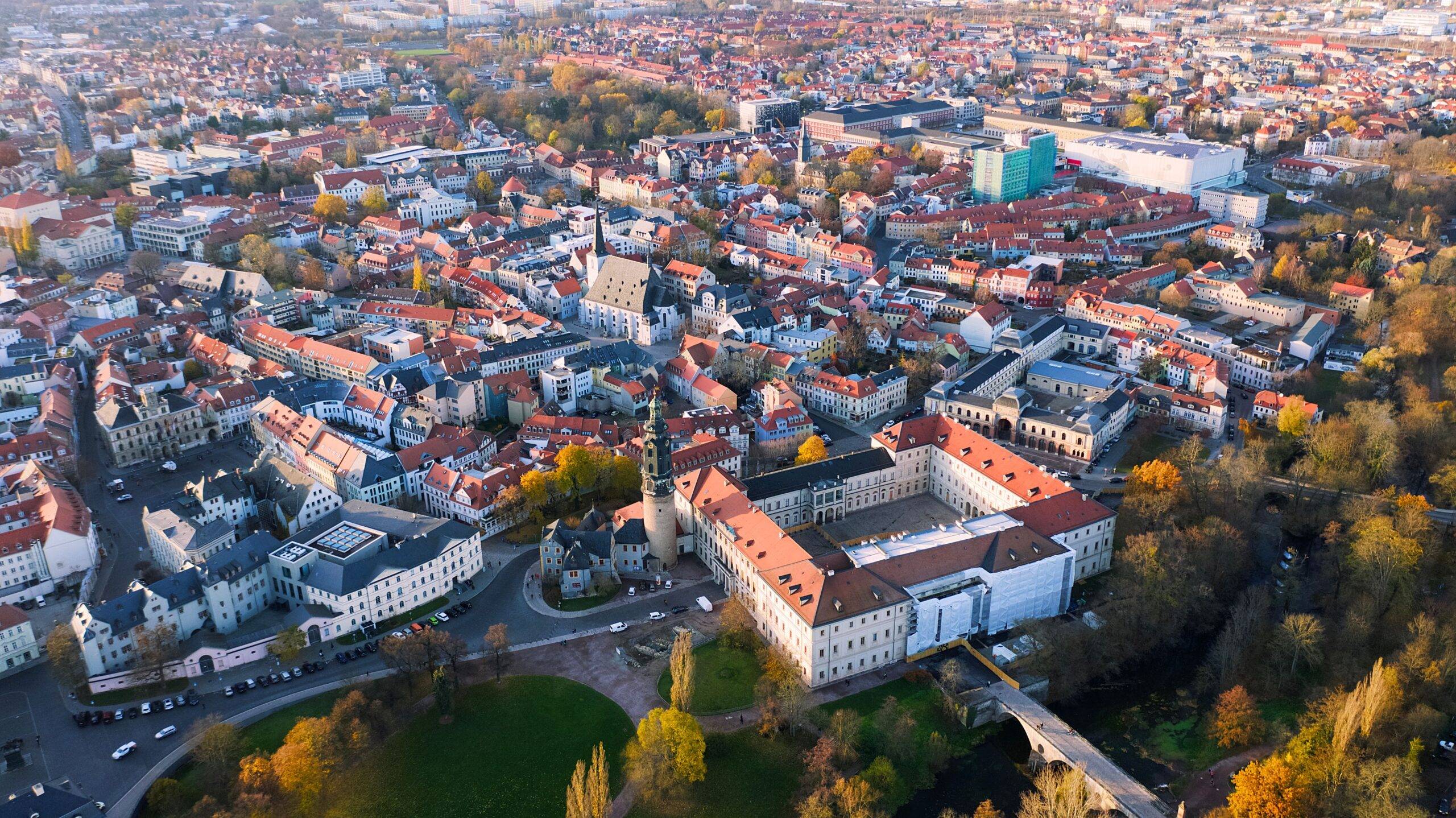 Die Stadt Weimar von oben